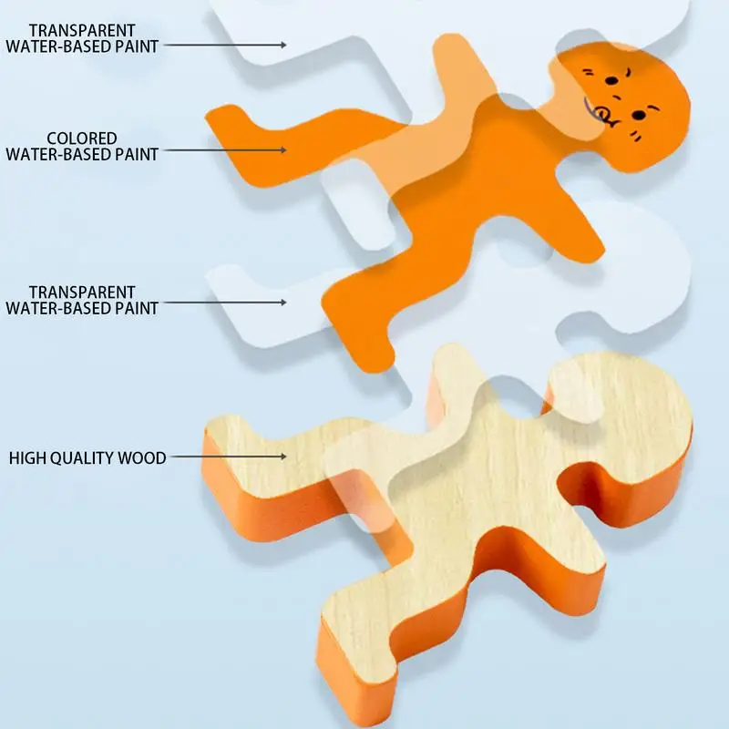 Figuras de apilamiento de juguete sensorial, bloques de pila de equilibrio de madera, juego de apilamiento de aprendizaje temprano, juguetes de apilamiento de actividad preescolar para Bo