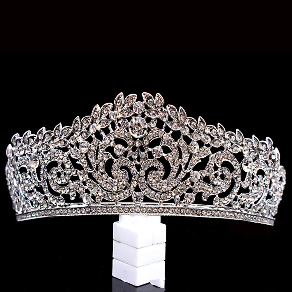 

Rhinestone Crown Women Vintage Wedding Hair Retro Free Size Crystal Jewelry Hair Accessories Vintage Crown Wedding