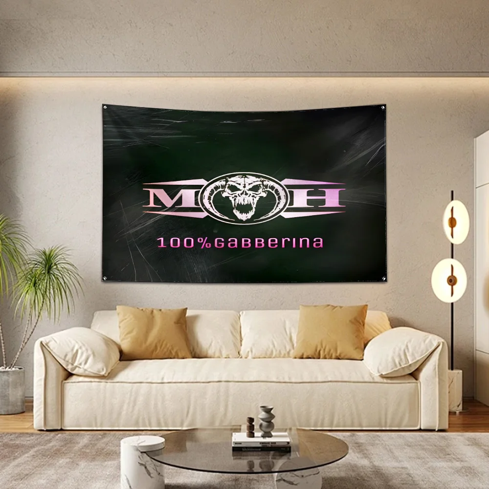 60x90cm Masters of Hardcores Flag Polyester Digital Printing Banner for Garage Wall Art Out Door Decoration