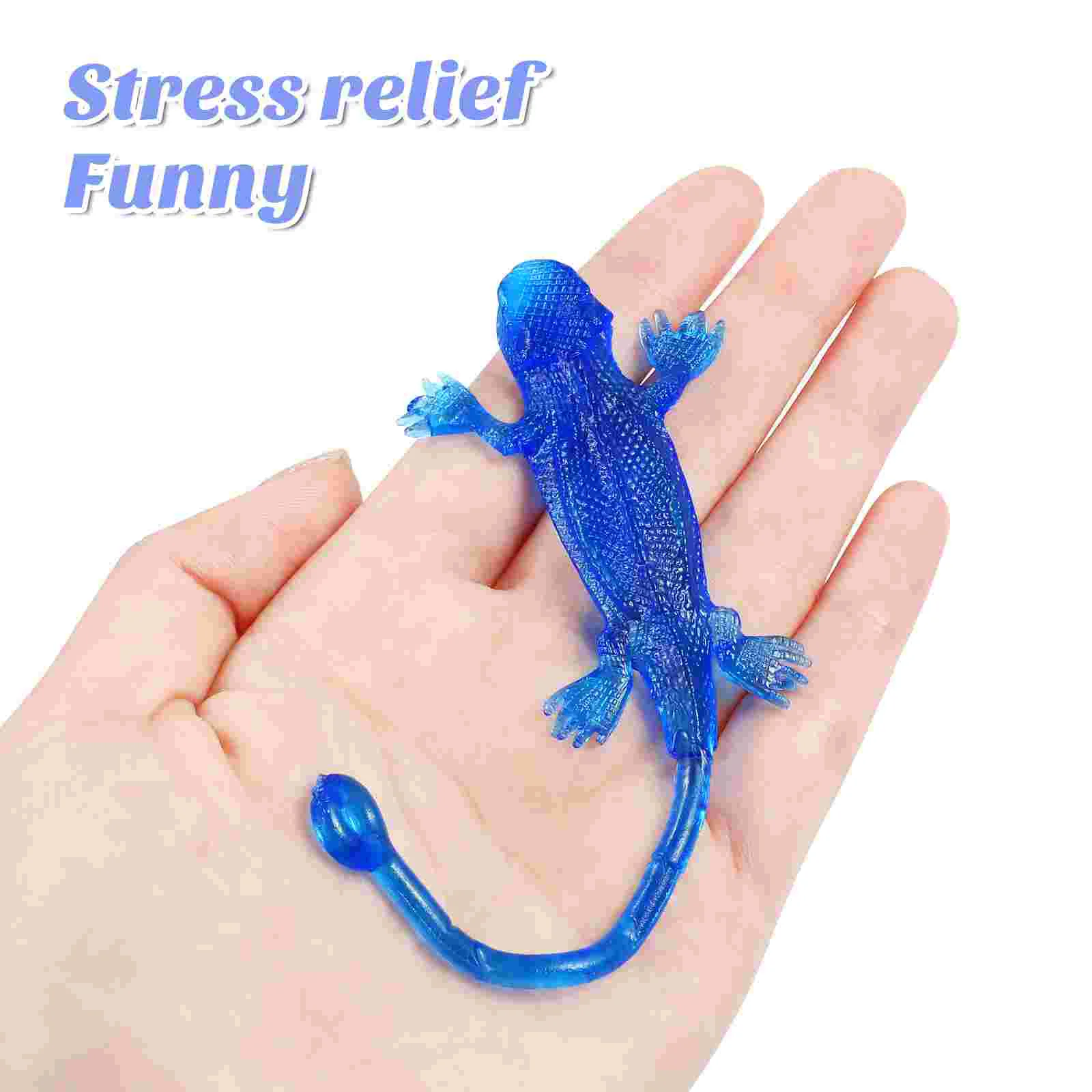 24 Pcs Sticky Lizard Toy Pressure Relief Fidget Elastic Toys Prom Stress Stretchy Cabrite Child Baby