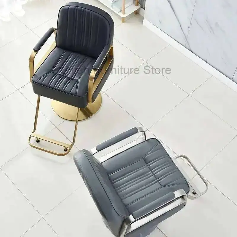 

Reclining Chair Hairdresser Cut Hair Pink Vintage Barber Pump Salon Chairs Professionals Home Office Massage Stylist Siege