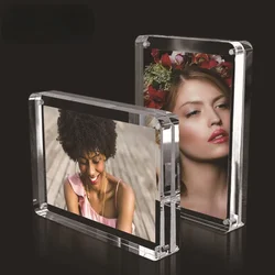 New Multi Size Square Table Table Transparent Card Brick Strong Magnetic Acrylic Picture Frame Display Gift