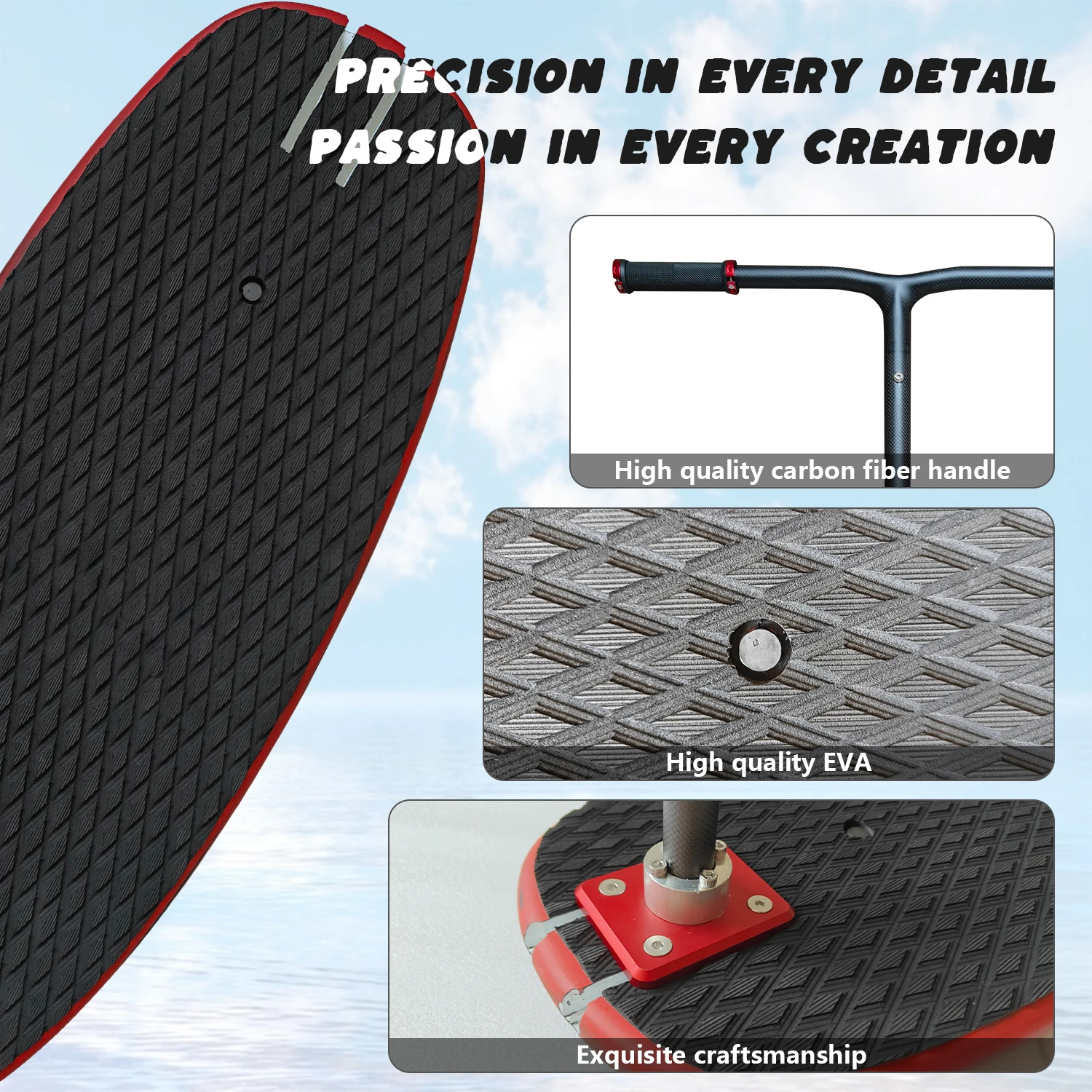 

Доска для серфинга из углеродного волокна 95*40 см, универсальная доска для насоса на подводных крыльях, доска для прыжков, удобная доска из фольги