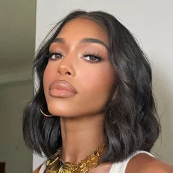 4x4 Body Wave Lace Frontal Bob Wig 150 Density Human Hair Wigs Remy Short Transparent Water Wave Bob black Wig Women 8 to16 Inch