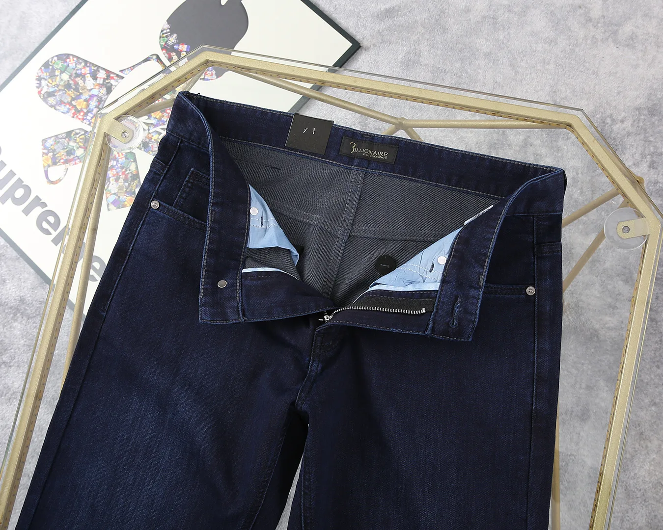 

11 SIJITONGDAJeans Thin Cotton Men 2025 Spring Summer New Casual Breathable Comfort Button Big Size 30-42 Long Pants