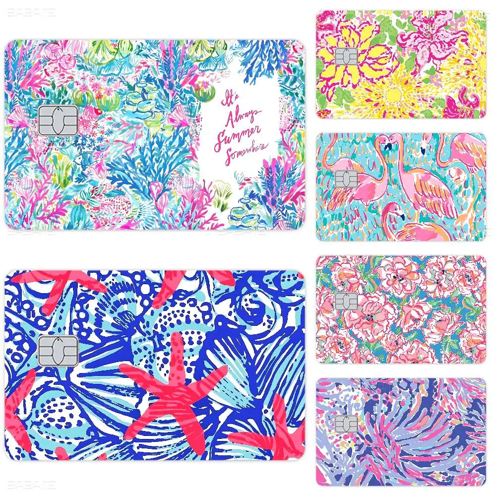 Fashion L-Lilly Pulitzer 100% Hot Sale Amine Credit Debit Bank Card Bus Card Film Skin Sticker