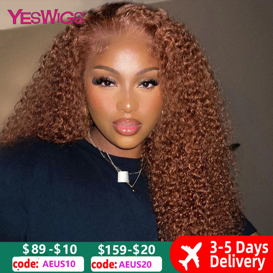 13x6 Chocolate Brown Deep Wave Lace Front Human Hair Wigs Transparent 13x4 Deep Curly Pre Plucked Human Hair Lace Frontal Wigs