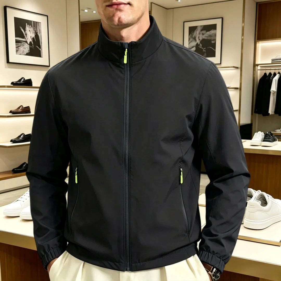 2026new high-end brand men's women's long sleeve zipper jacket autumn fashion exquisite Embroidery waterproof wear-resistant top