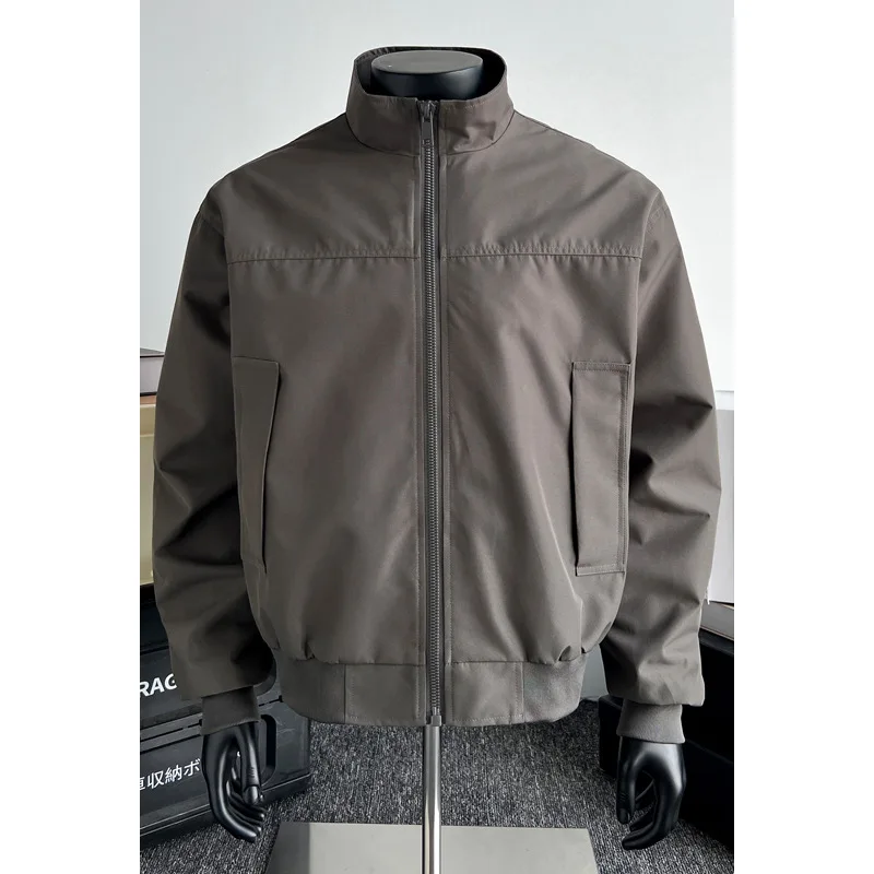 2026 Autumn New American Flight Jacket Men's Three-proof Stand-up Collar Tough Guy Style Casual Jacket