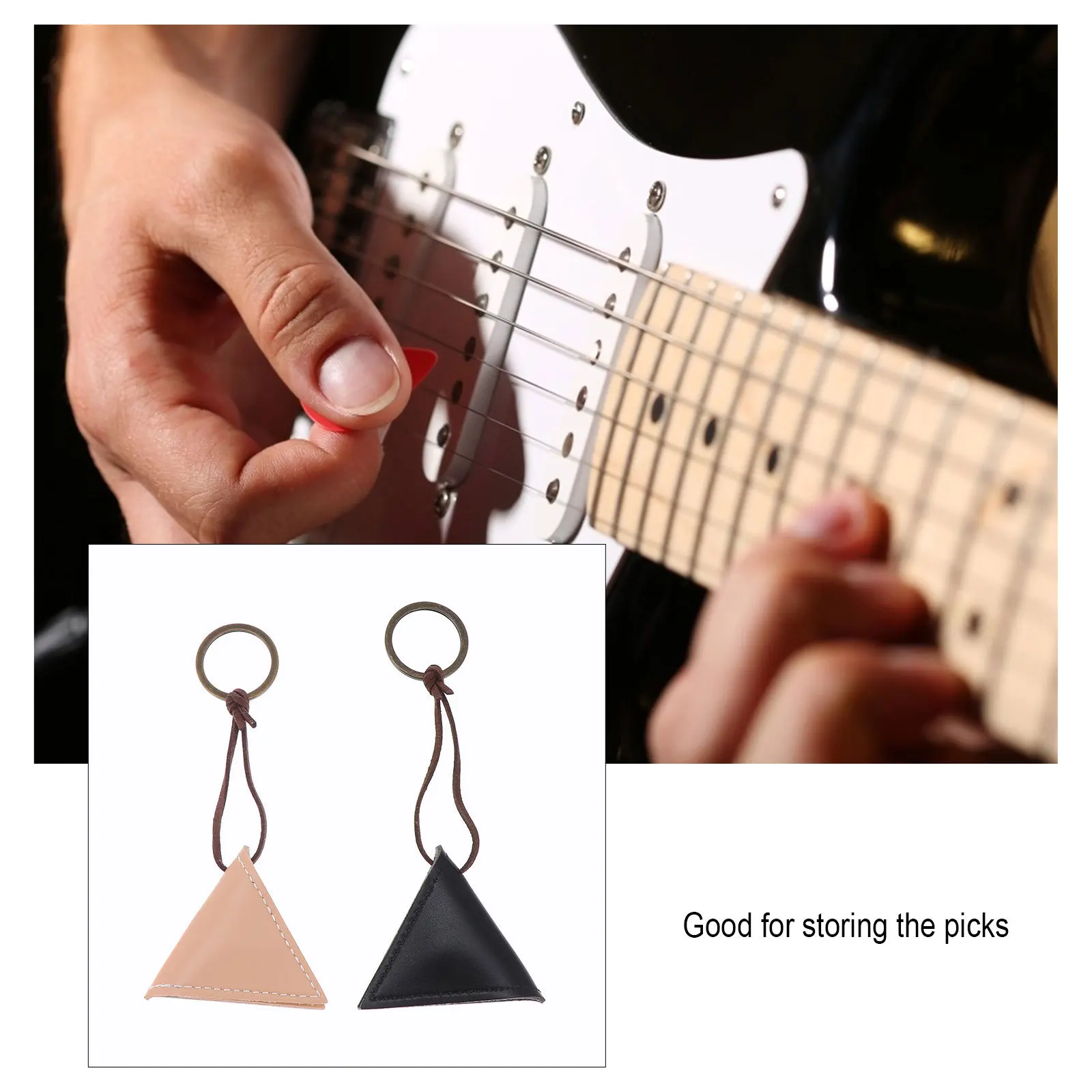 

1 set Guitar Picks Storage Bag Plectrum Holder For Acoustic Electric Bass Ukulele Portable Organizer Instrument Supplies