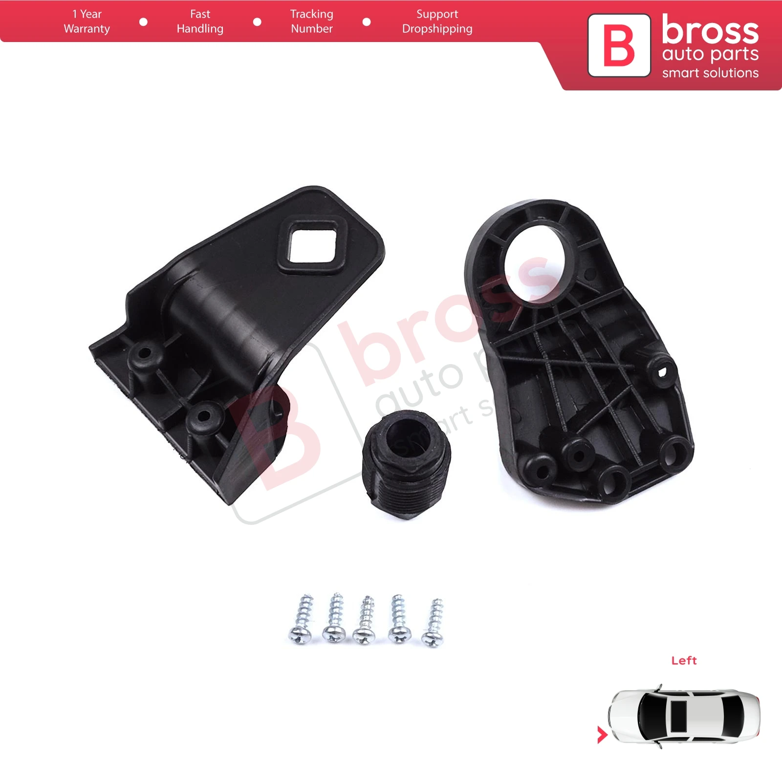 BHL564-1 Headlight Holder Mount Repair Bracket Tab Set Left Side for Audi A3 S3 MK3 8V 2012-2020 8V0998121