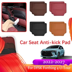 Car Rear Seat Back Cover For DFSK Forthing 4 U-Tour Forthing Yacht 2022-2027 Leather Mat Storage Bag Pocket Rug Auto Accessories