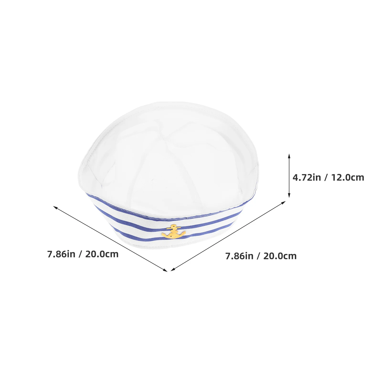 2 Stuks Klassieke Polyester Kapitein Hoeden Matrozenkostuum Cosplay Party Accessoires voor Mannen Vrouwen Matrozenhoed Kapitein Hoed