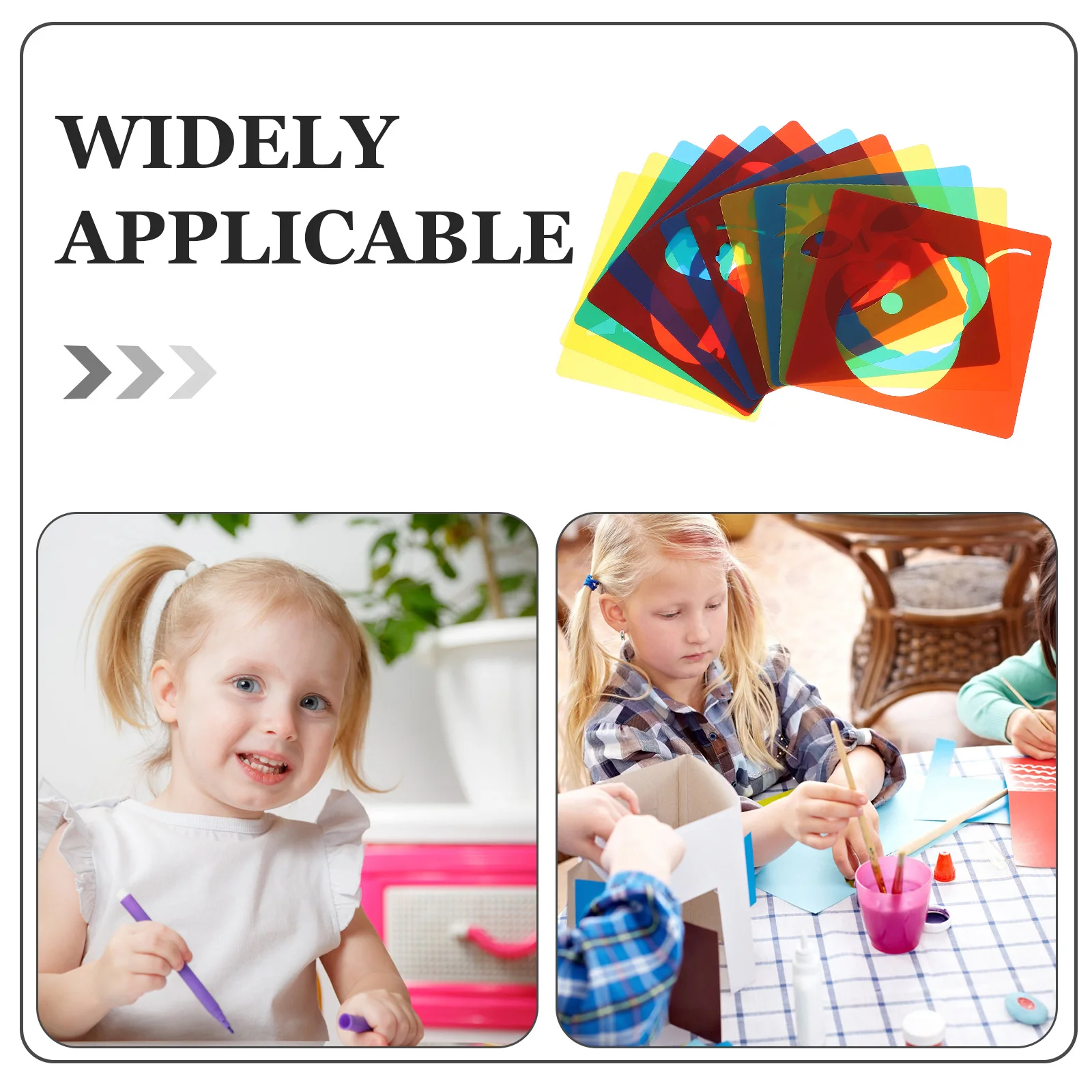 12 pcs Drawing Templates Fruit Shapes PP Material Kids Stencils Educational Tool Safe Plastic Geometric Designs Student Scale