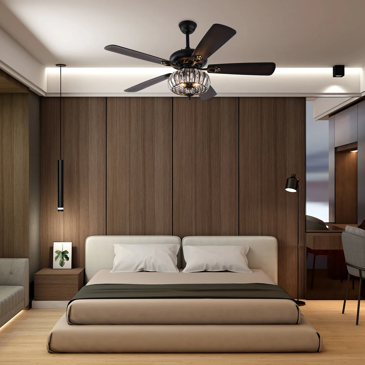 Classic Ceiling Fan Light: High-Quality Materials, Remote Control, Adjustable Speed, and Reverse Function