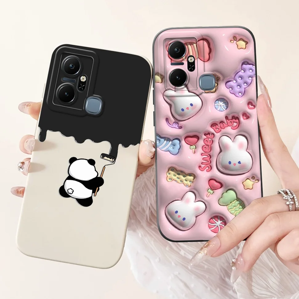 حافظة لهاتف انفينيكس سمارت 6 بلس الهند X6823C X6823 غطاء مطلي على الموضة لهاتف انفينيكس سمارت 6 بلس 6 بلس كوكيه لينة Fundas