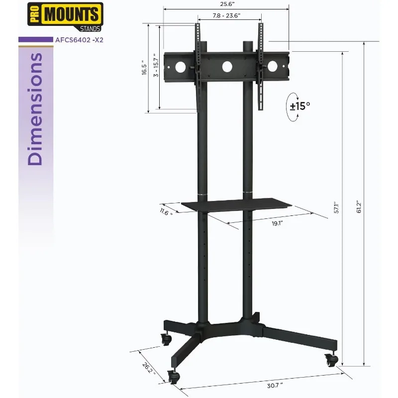 Mobile TV Stand for 32