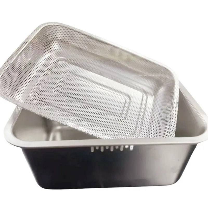 Kitchen Sink Bowl Portable Washing-Up Bowl Stainless Steel Dishpan,Multipurpose Dish Tub Vegetable Washing Basins