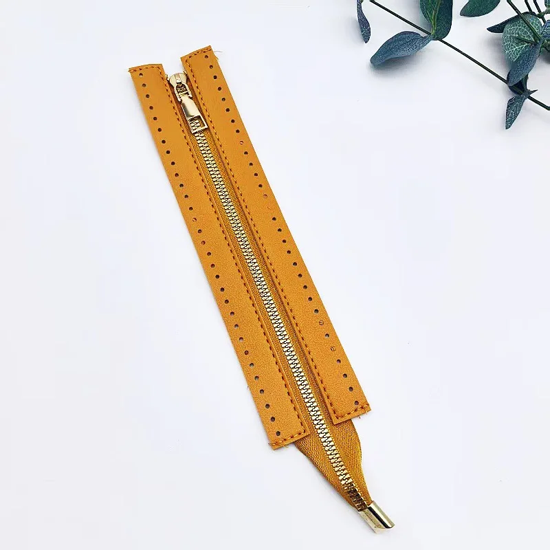 24cm DIY Handmade Bag Zipper Accessories 6-Color DIY Handmade Bag Zipper 24cm Pu Metal Zipper Woven Bag Accessories
