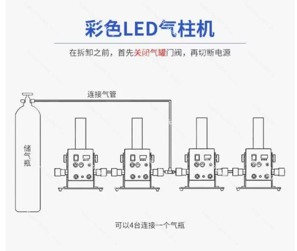 Wedding Jet Effect LED Carbon Dioxide Column Machine Night Club Bar Atmosphere Machine Colorful Stage Smoke Machine