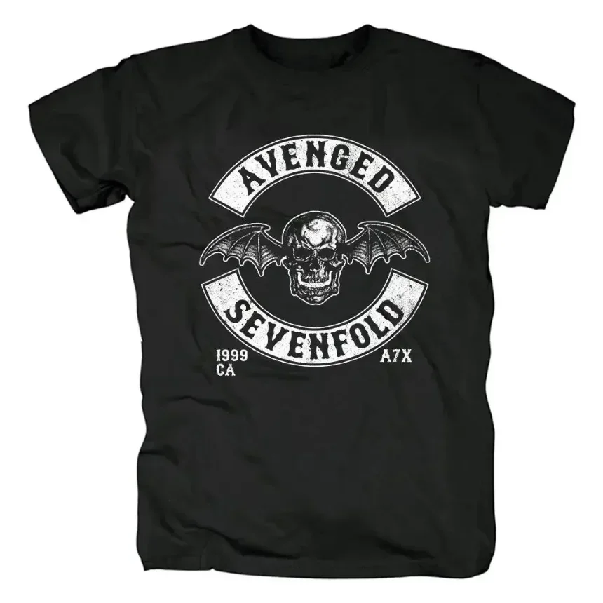 Hip Hop Streetwear  Heavy  Fashion Casual Plus Size fashion man Hot Sale Harajuku core Avenged Sevenfold Rock T Shirt