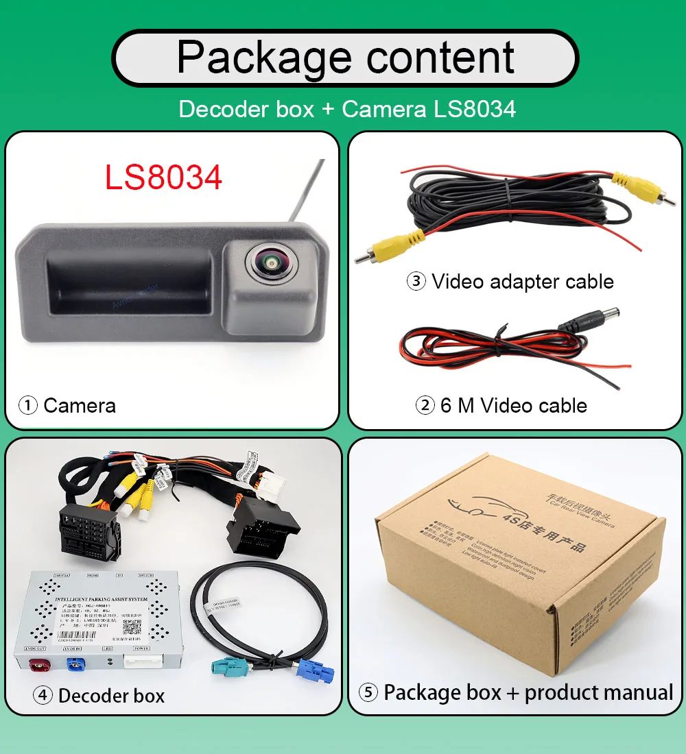 Traject Decoder Reverse Camera Voor Audi A5 S5 RS5 B9 8W Q5 SQ5 FY 2017 2018 2019 2020 Originele scherm Upgrade Parking Camera - afbeelding 1