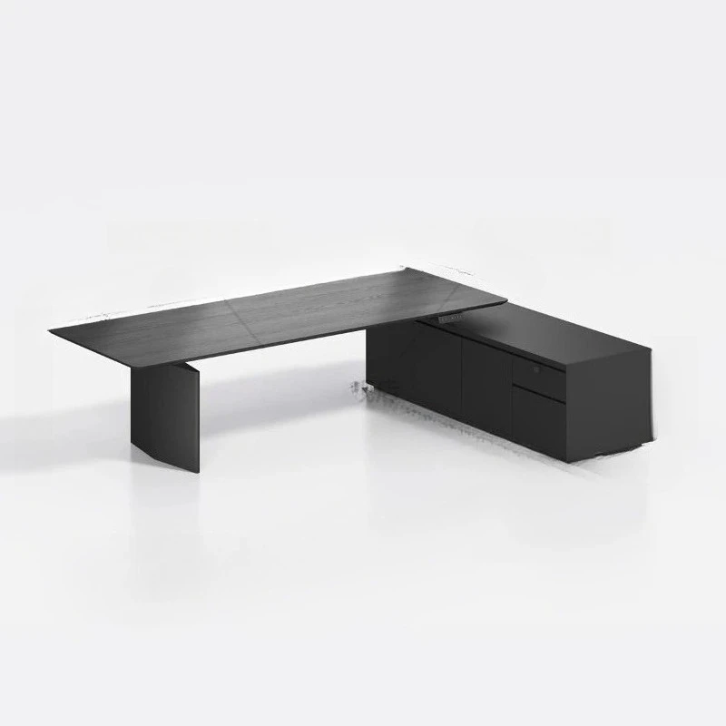 Intelligent electric lift desk boss CEO Manager Computer table office Motion desk high-end luxury mesa para computador furniture