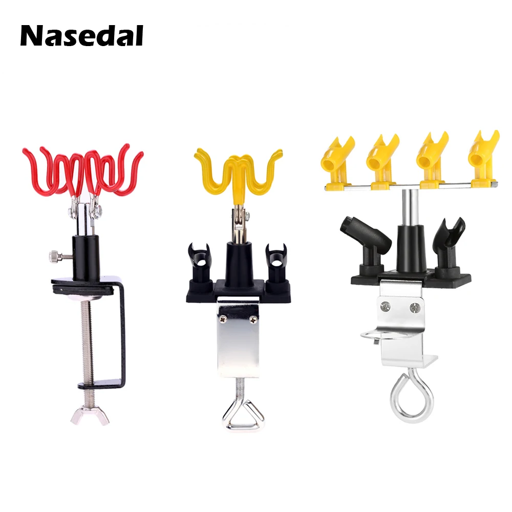 Nasedal Airbrush Holder Gravity Stand Kit for Air Brush paint spray gun Holding 4 Clamp-On Mount Table Bench Station