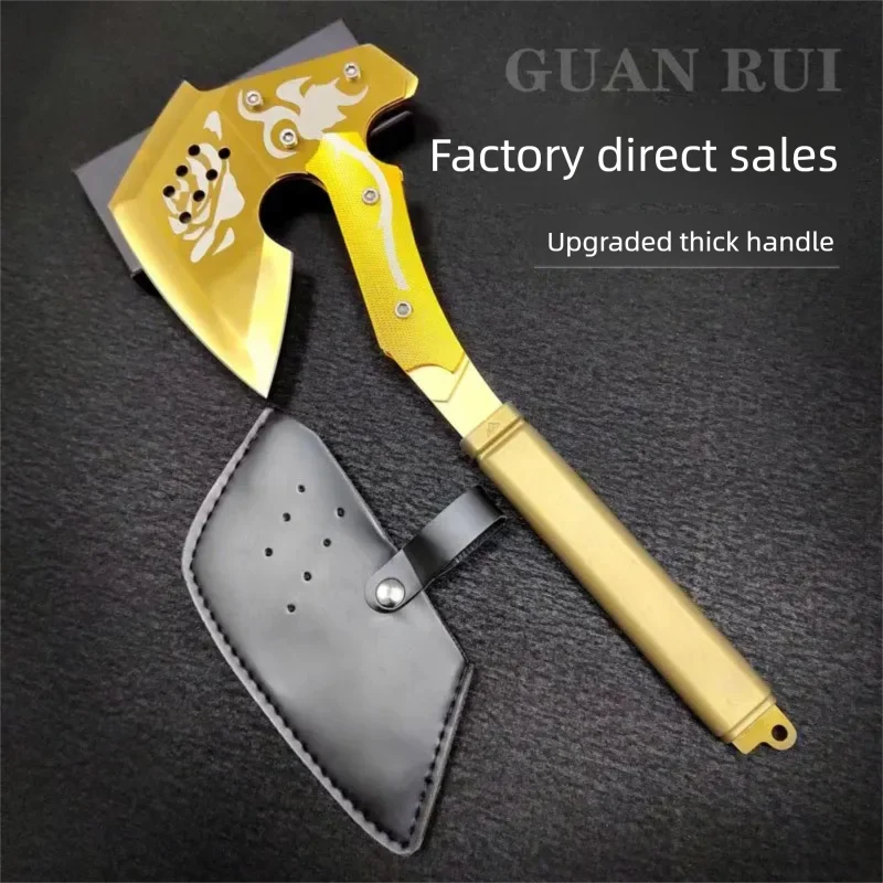 Outdoor new item all steel axe camping classic battle axe creative multi-purpose stainless steel axe