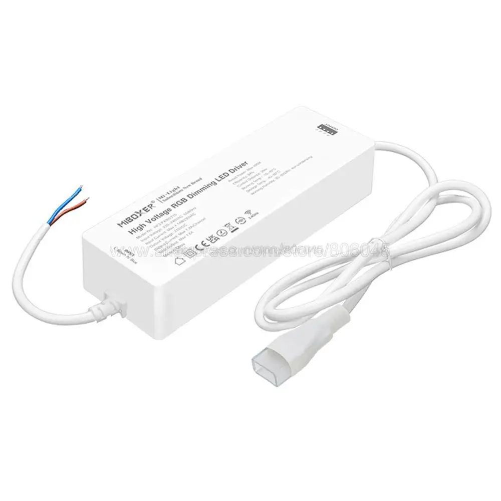 MiBoxer-alta tensão LED controlador Driver, única cor, Dual, branco, RGB, LED Strip, 2.4G, RF controle remoto, AC 220V, HF3-P400V220