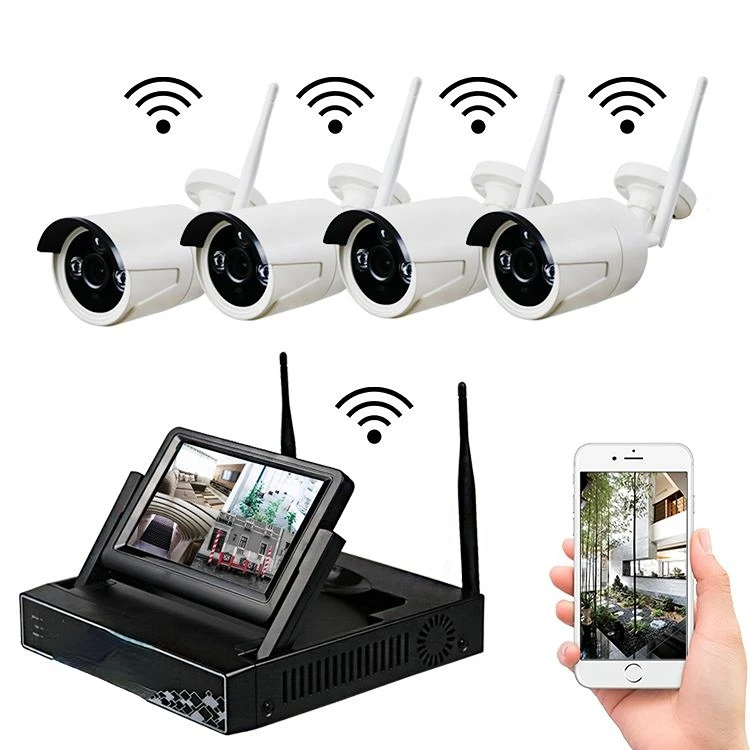 

4CH 8CH WiFi with 7inch LCD 3MP 5MP screen Security Camera IP Wireless NVR Kits Outdoor WIFI Security CCTV Camera System