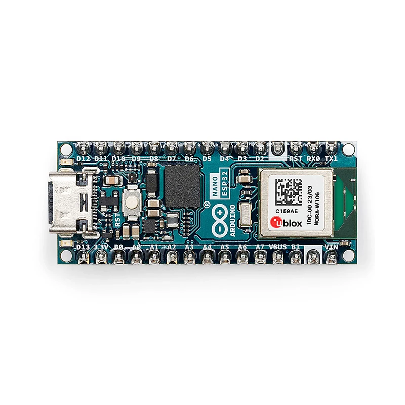 Imagem -02 - Placa de Desenvolvimento Arduino Nano Oficial Original U-box Nora-w106 Esp32 Abx00083 Abx00092 Esp32-s3