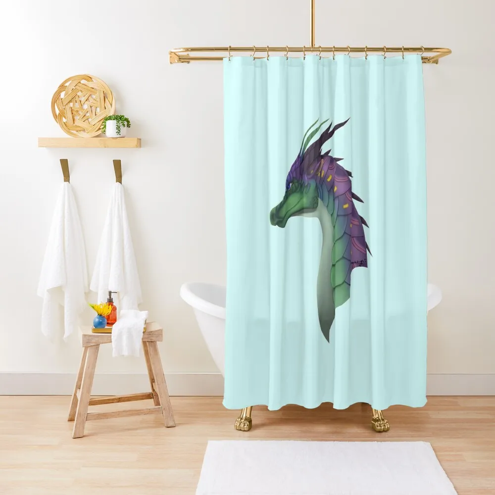 

Blue the SilkWing (without flower) Shower Curtain Shower Bathroom Luxury Bathroom Bathroom Accessory Cute Shower Curtain