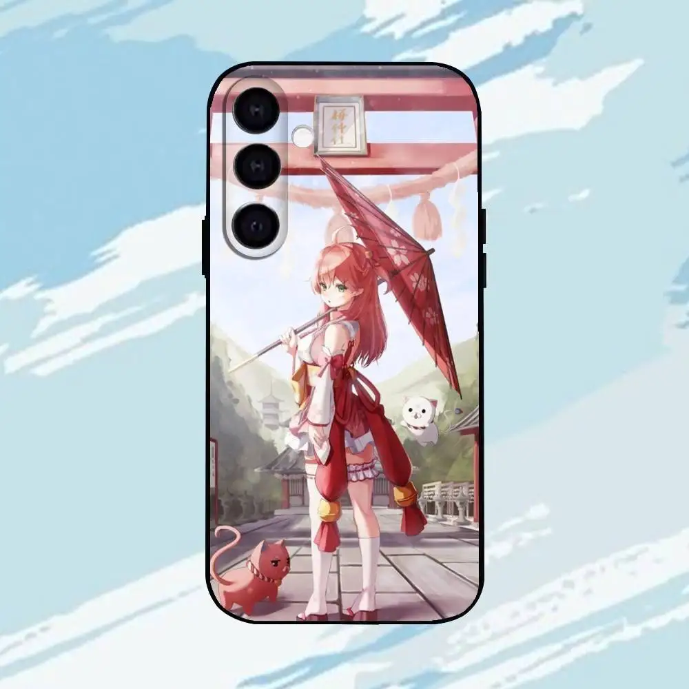 S-Sakura M-Miko  Black Shell Phone Case For Samsung Galaxy A73,A72,A71,A70,A53,A52,A51,Others Soft Black Shell