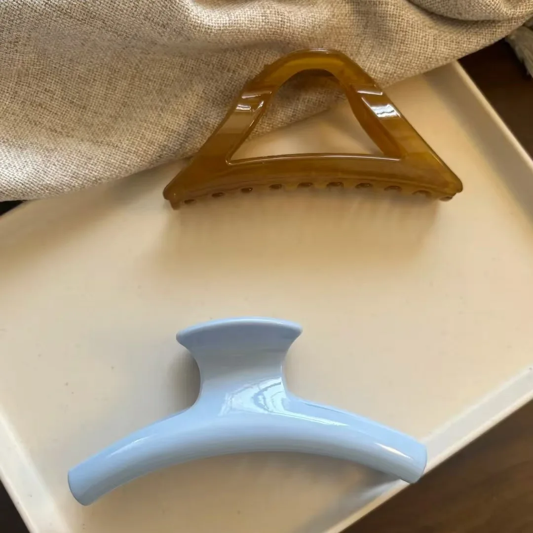 

2Pcs Korean Large Triangle Arc Hair Clip Claw Women's vintage Shark Ponytail Clamp Hair Grips Hairpin Wedding Hair Accessories