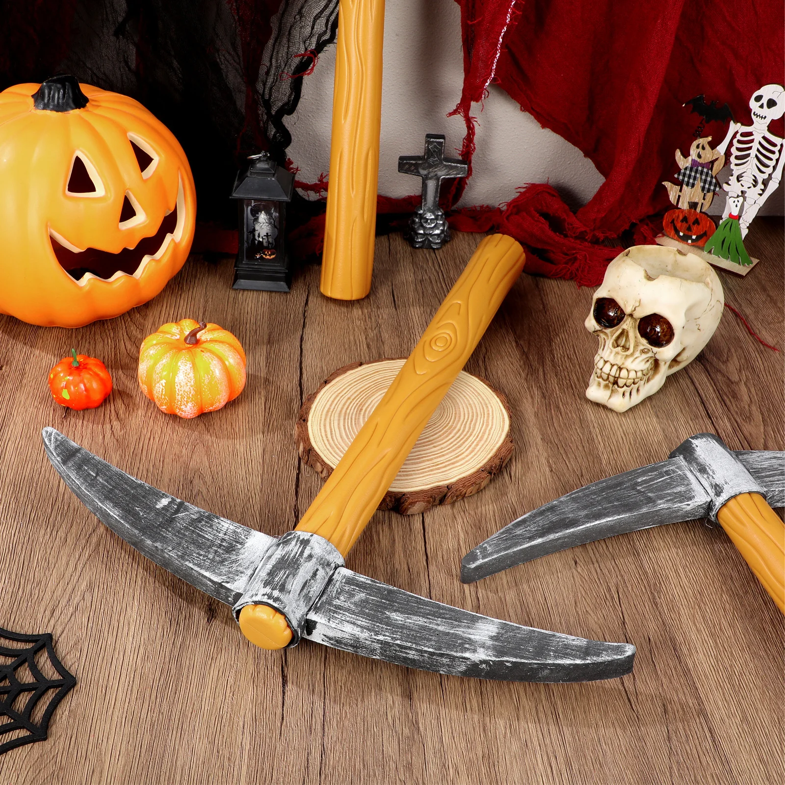 

3Pcs Simulation Pickaxe Party Decorative Fake Photo Props Durable Plastic Sponge Performance Prop Performance Pickaxe