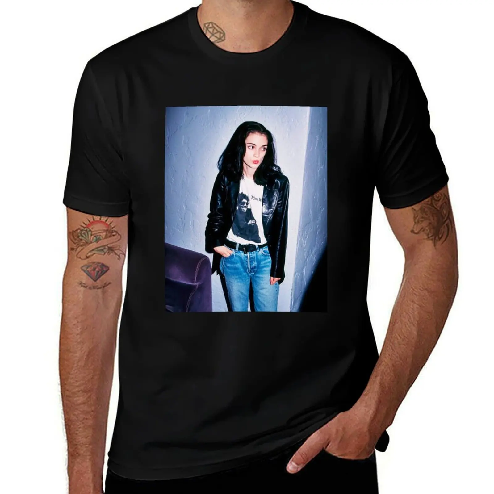 

winona ryder tom waits t shirt poster T-Shirt t shirt man luxury t shirts designer anime tshirt T-shirt