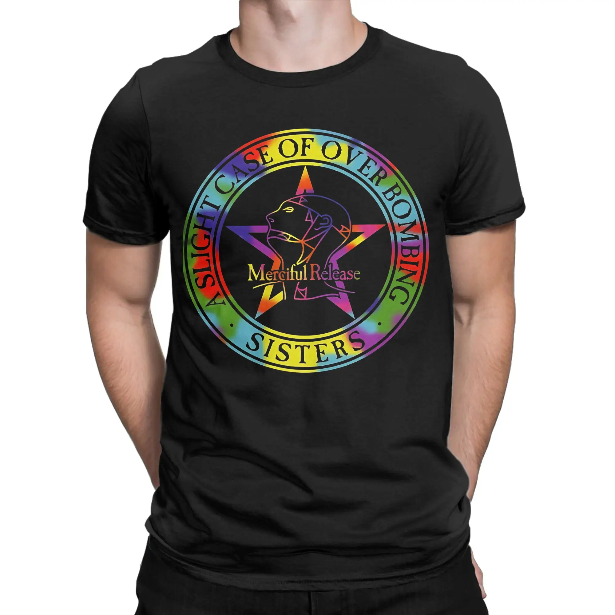 A Slight Case of Over Bombing Funny 100% Cotton T-Shirt The Sisters Of Mercy Tops Tees For Men