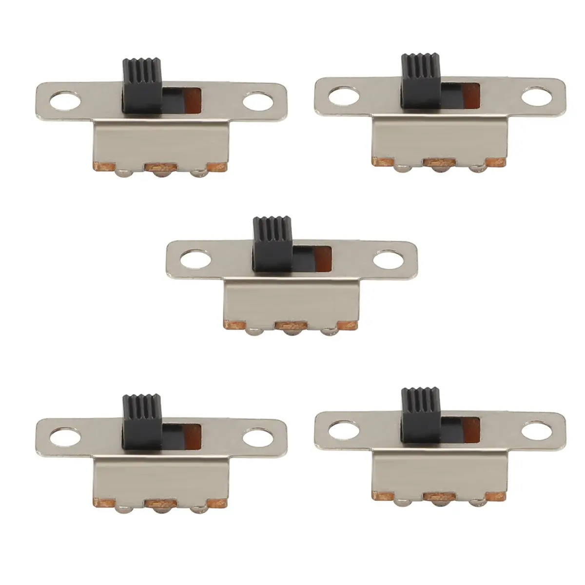 A40I 5 Pcs x 2 Position SPDT 1P2T Panel Mini Slide Switch Solder Lug SS12F15G3