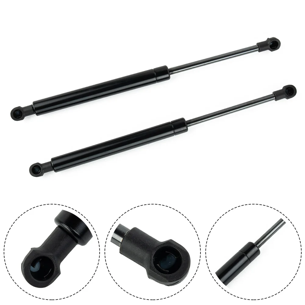 Strut Vehicle Metal Black Accessories Kit Set Pack For BMW E60 E61 525i 528i 530i Hood Lift 2Pcs Front Shock Extra