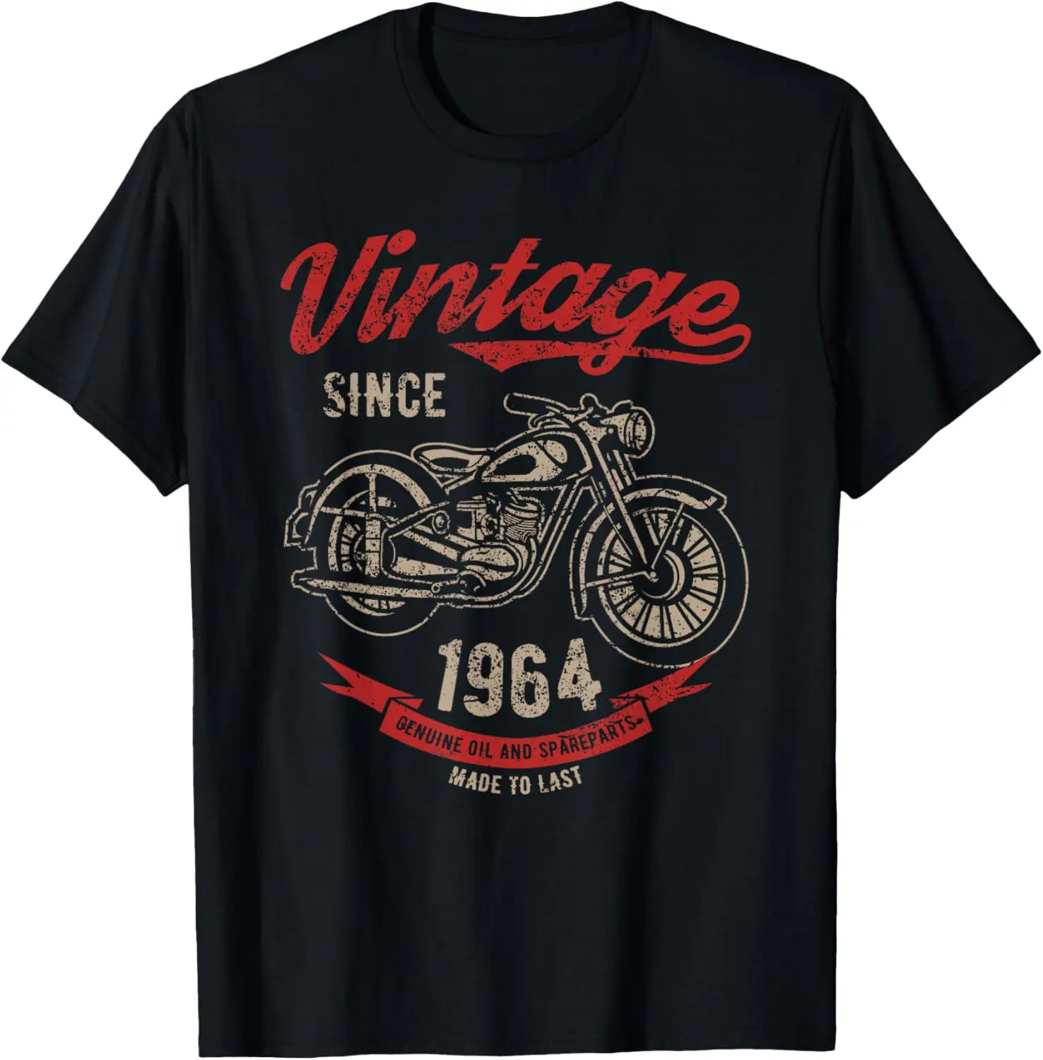 

Vintage Since 1964 Birthday Gift Motorcycle Bike T-Shirt