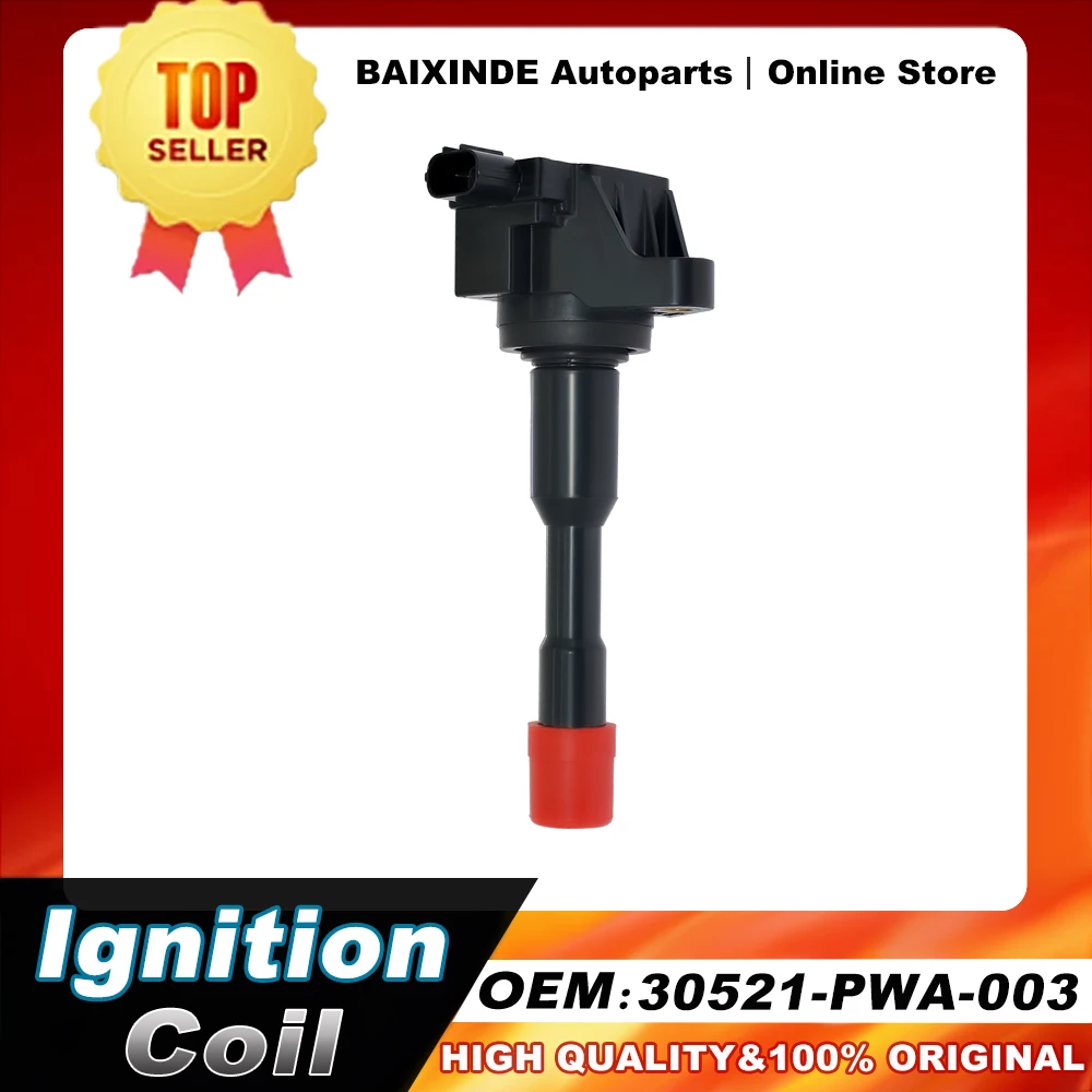 Bobina de Encendido CM11-108 30521-PWA-003 para Honda Fit/Civic Hybrid 1.3L 1.4L, Reemplazo Directo, Encendido Estable, en Existencia