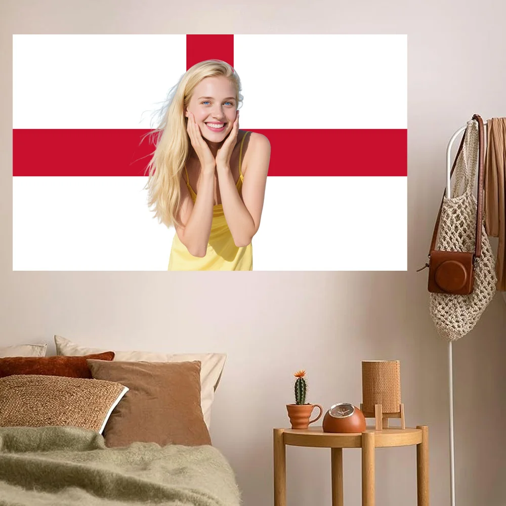 1pc 2D FLAT Personalize England Tapestry - England Banner Decoration with Customizable Picture, Ideal for Home Unique Design view 4