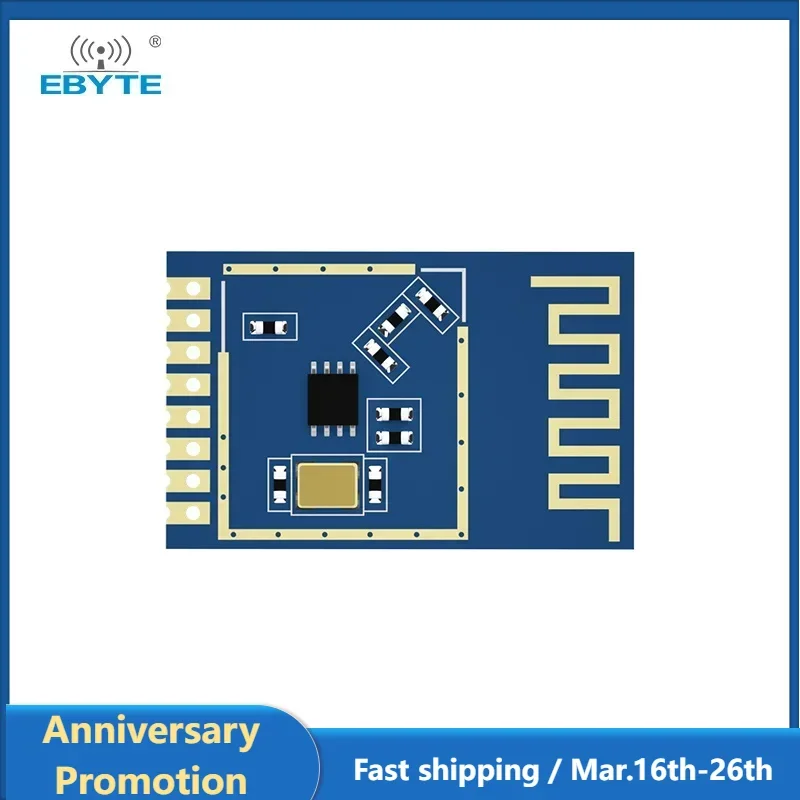 10PCS Ci24R1 Wireless Module 2.4GHz EBYTE E01C-2G4M11S 12mW 11dBm PCB Antenna 100m SPI SMD Module Small Size