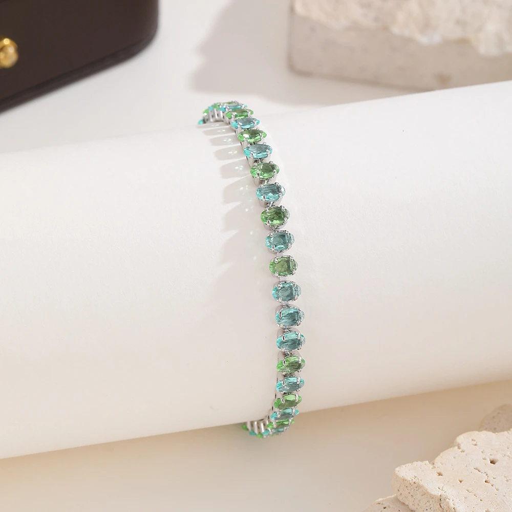 bracelet gift Tennis Bracelet For Women Crystal Charm Designer Tennis Thin Chain Bracelet On Hand Wedding Jewelry