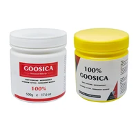 Crema para tatuaje de cejas Goosica, 100% amarillo y blanco, antes del microblading, procedimiento auxiliar de perforación, belleza facial, 500g