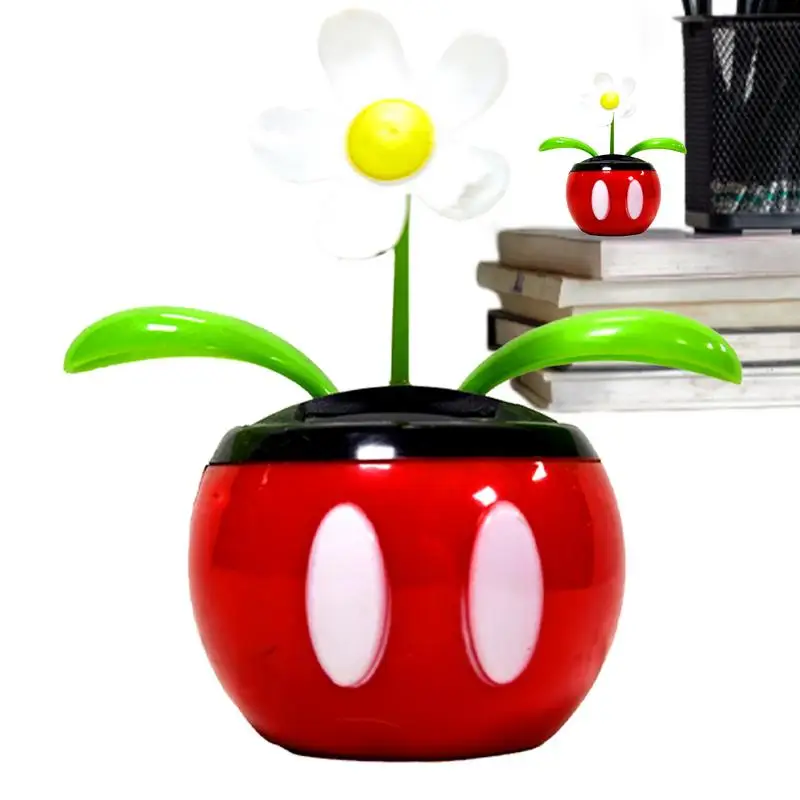 Unique Flower-Shaped Solar Ornament Swinging Sunflower Dancer Toys for car Dashboard decoration Auto accessories