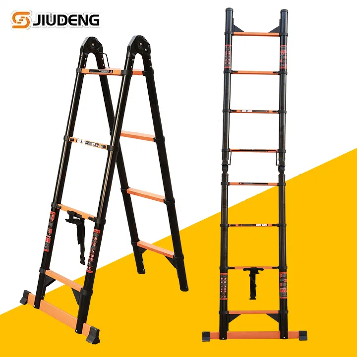 Stable Jiudeng Multi functional telescopic ladder and zigzag ladder aluminum alloy folding ladder household