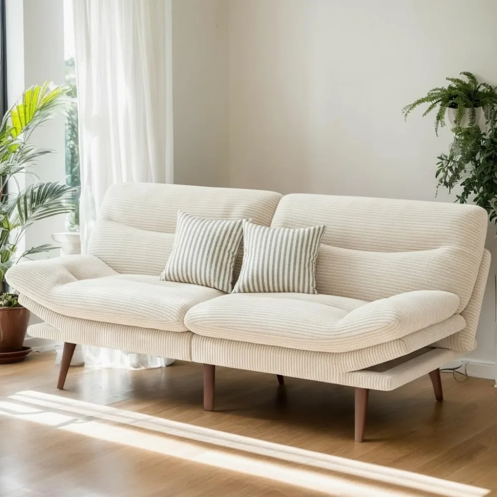 أريكة سرير فوتون، أريكة فوتون 3 في 1 مع مسند ظهر ومساند للذراعين قابلة للتعديل، سرير أريكة قابل للتحويل، كرسي نوم قابل للطي #3