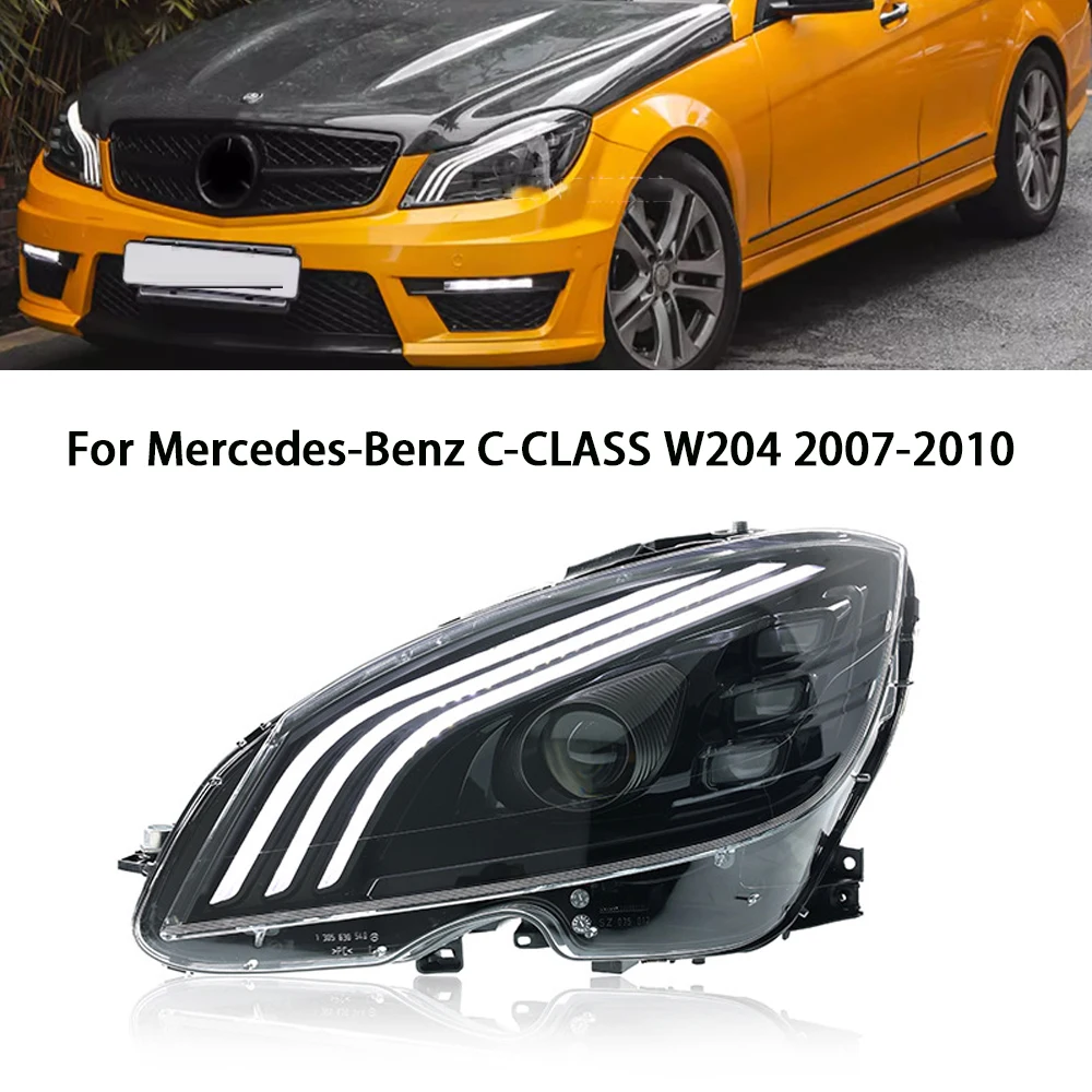 

Автомобильные передние фары для Benz W204 светодиодный, фары 2010, 2009, 2008, 2007 C-Class, C200, C260, дневные ходовые огни, автомобильные аксессуары